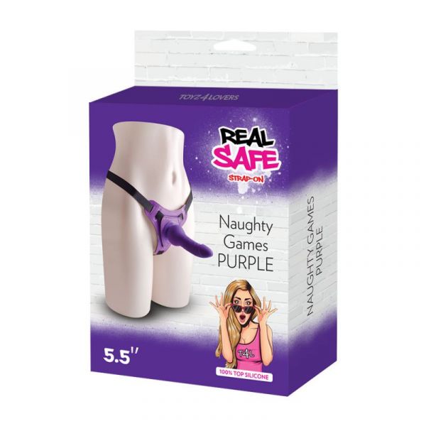 Strapon per donna con fallo realistico viola
