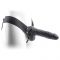 Vibratore strap-on nero cavo real rapture da 20 cm con testicoli