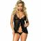 Subblime Mini babydoll nero con merletti