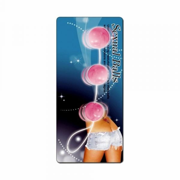 TRE PALLINE VAGINALI IN SILICONE ROSA