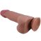 Dildo morbido in pelle marrone 24 cm