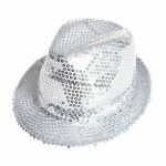Cappello grigio con paillettes