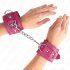 Manette da Polso Regolabili Rosa con 3 Anelli a D