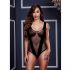 BODY FISHNET JAQUARD V TEDDY